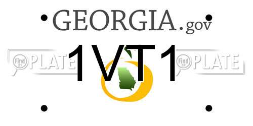 1VT1 Georgia License Plate