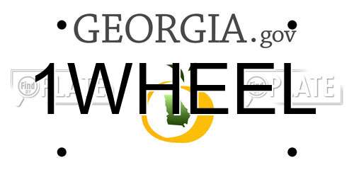 1WHEEL Georgia License Plate
