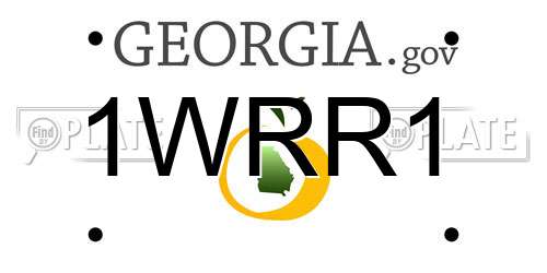 1WRR1 Georgia License Plate