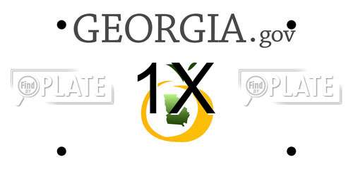 1X Georgia License Plate