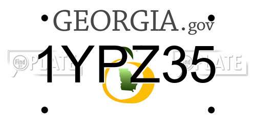1YPZ35 Georgia License Plate