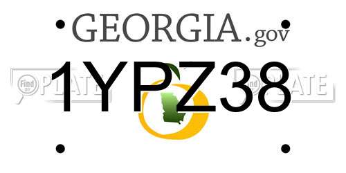 1YPZ38 Georgia License Plate