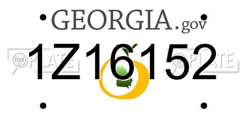 1Z16152 Georgia License Plate