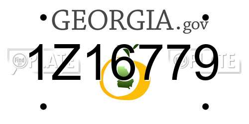1Z16779 Georgia License Plate