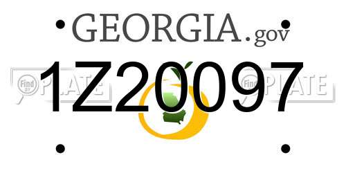 1Z20097 Georgia License Plate