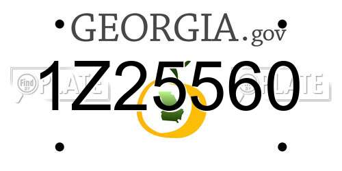 1Z25560 Georgia License Plate