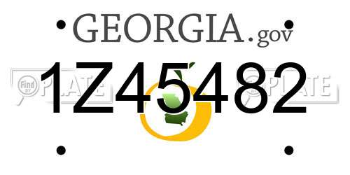 1Z45482 Georgia License Plate