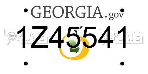 1Z45541 Georgia License Plate