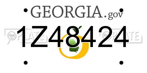 1Z48424 Georgia License Plate