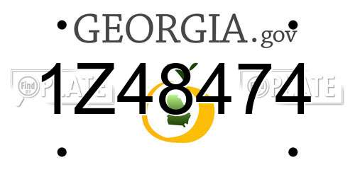 1Z48474 Georgia License Plate