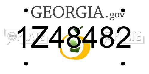 1Z48482 Georgia License Plate