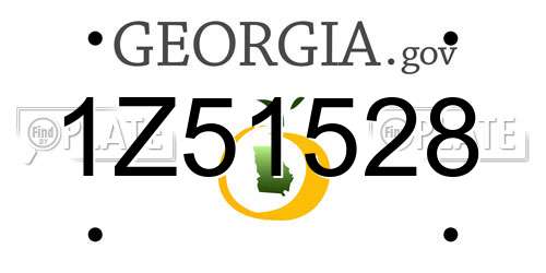 1Z51528 Georgia License Plate