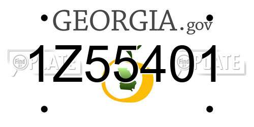 1Z55401 Georgia License Plate