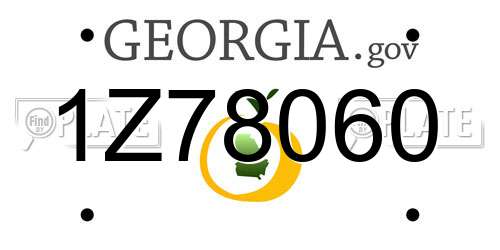1Z78060 Georgia License Plate
