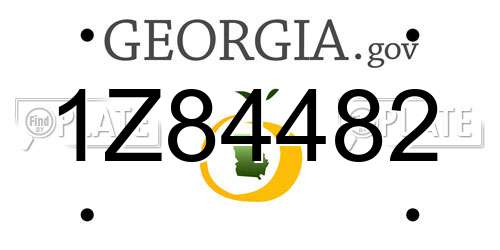 1Z84482 Georgia License Plate