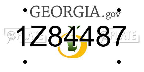 1Z84487 Georgia License Plate