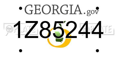 1Z85244 Georgia License Plate