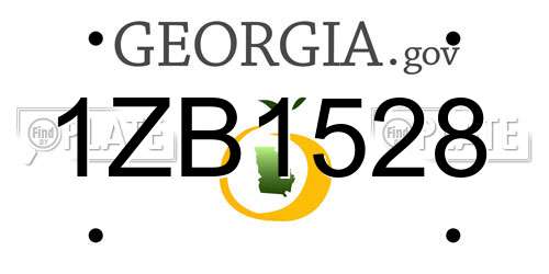1ZB1528 Georgia License Plate