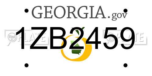 1ZB2459 Georgia License Plate