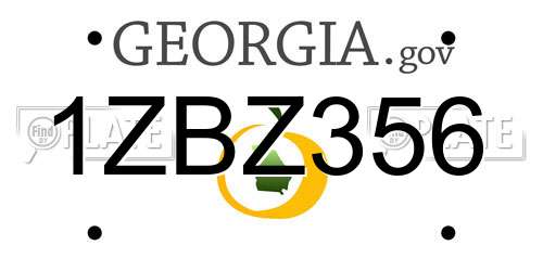 1ZBZ356 Georgia License Plate