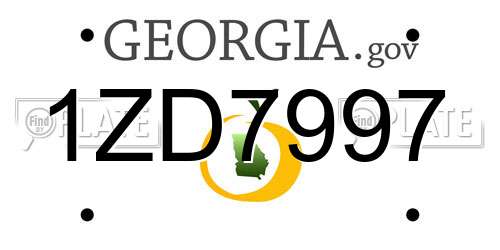 1ZD7997 Georgia License Plate