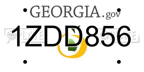 1ZDD856 Georgia License Plate
