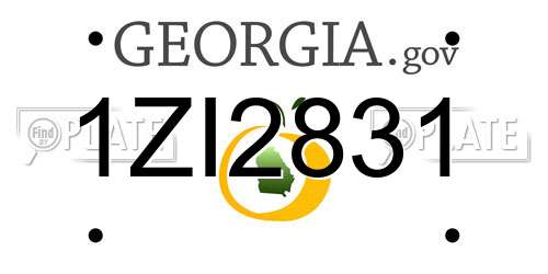 1ZI2831 Georgia License Plate