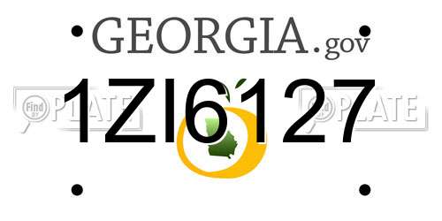 1ZI6127 Georgia License Plate