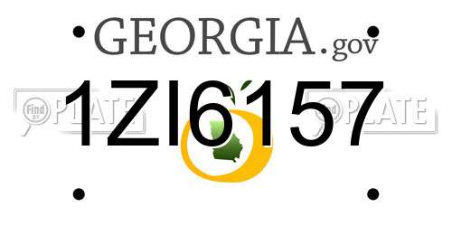 1ZI6157 Georgia License Plate