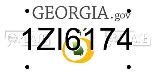1ZI6174 Georgia License Plate