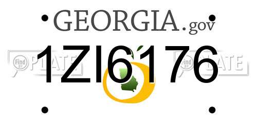 1ZI6176 Georgia License Plate