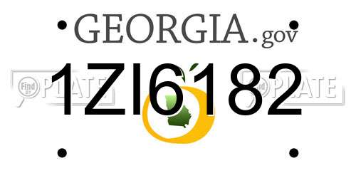 1ZI6182 Georgia License Plate