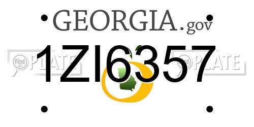 1ZI6357 Georgia License Plate