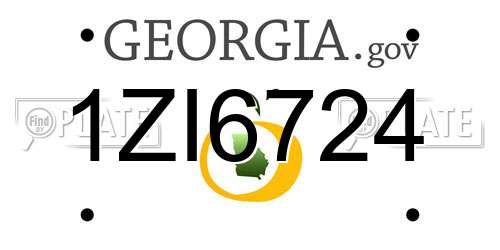 1ZI6724 Georgia License Plate