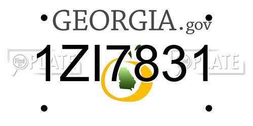 1ZI7831 Georgia License Plate