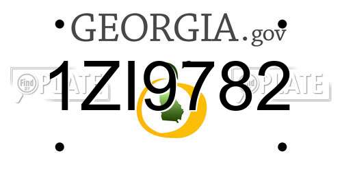 1ZI9782 Georgia License Plate