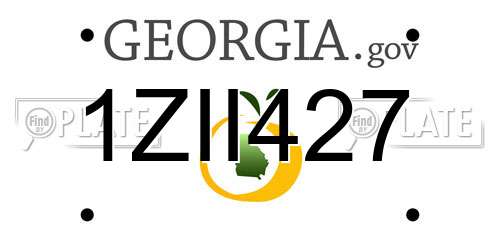 1ZII427 Georgia License Plate