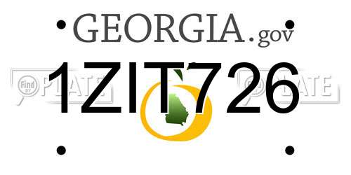 1ZIT726 Georgia License Plate