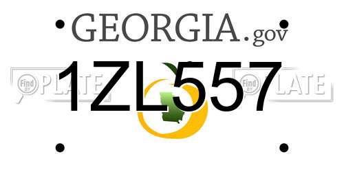 1ZL557 Georgia License Plate
