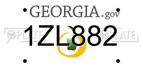 1ZL882 Georgia License Plate