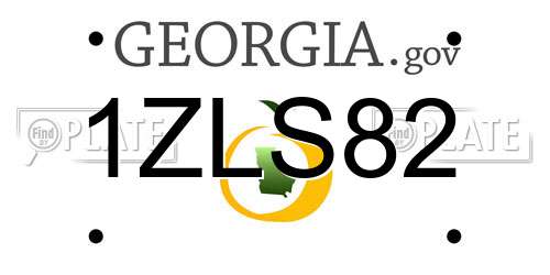 1ZLS82 Georgia License Plate