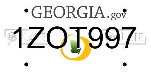 1ZOT997 Georgia License Plate