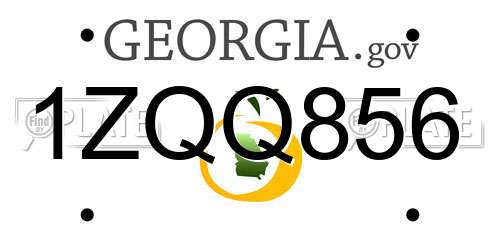 1ZQQ856 Georgia License Plate