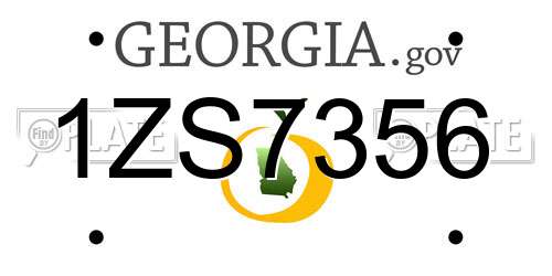 1ZS7356 Georgia License Plate
