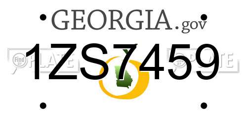 1ZS7459 Georgia License Plate