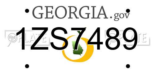 1ZS7489 Georgia License Plate