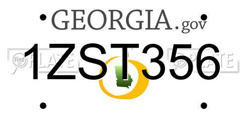 1ZST356 Georgia License Plate