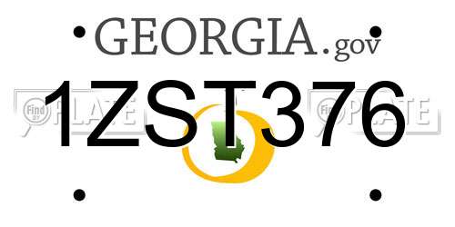 1ZST376 Georgia License Plate