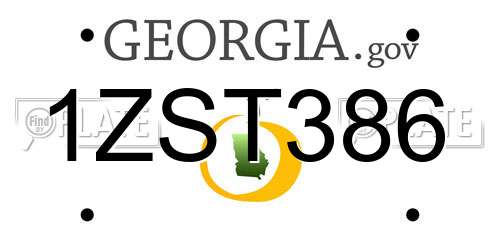 1ZST386 Georgia License Plate