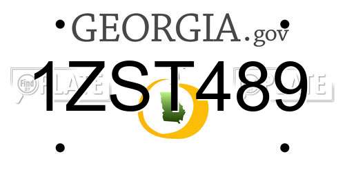 1ZST489 Georgia License Plate